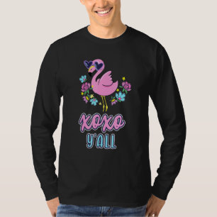 Camiseta Cisne Rosa XOXO Yall Abrazos Y Besos Beso Cisne