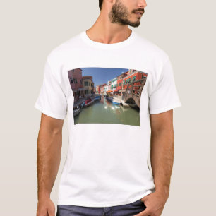 Camiseta Cisnes en canal, Isla de Burano, Venecia, Italia