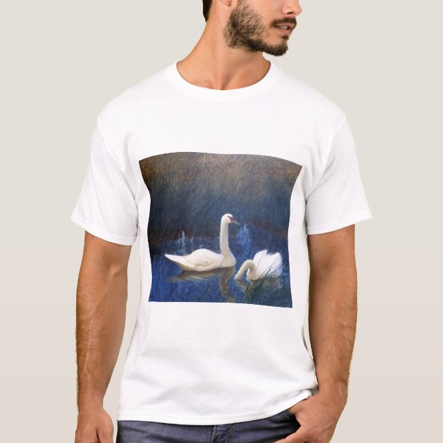 Camiseta Cisnes en juncos, Bruno Liljefors (Anverso)