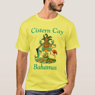 Camiseta Cisterna Cay, Bahamas con escudo de armas