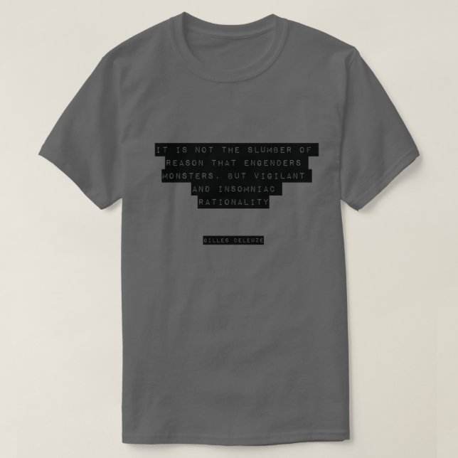 Camiseta Cita 1 de Gilles Deleuze (Diseño del anverso)