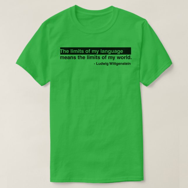 Camiseta Cita 2 de Ludwig Wittgenstein (Diseño del anverso)