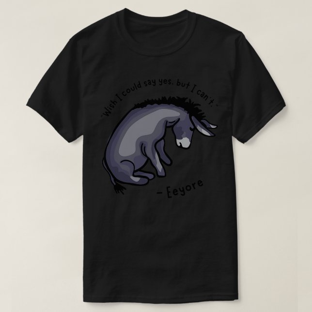 Camiseta Cita 3 de Triste Eeyore (Diseño del anverso)