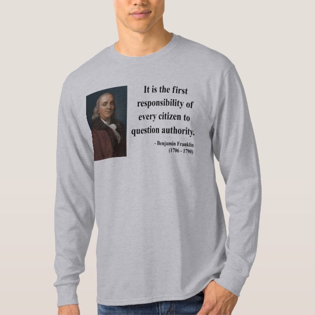 Camiseta Cita 3b de Ben Franklin (Anverso)