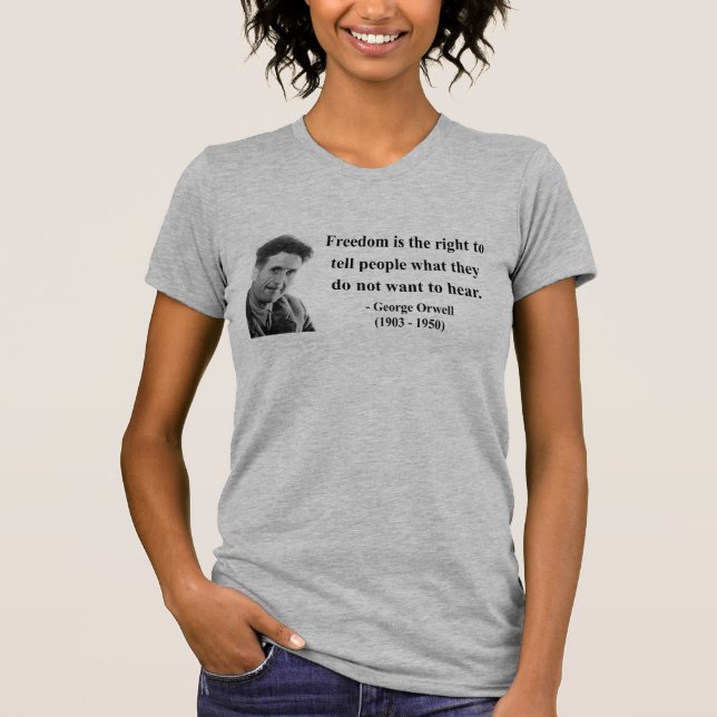 Camiseta Cita 4b de George Orwell (Anverso)