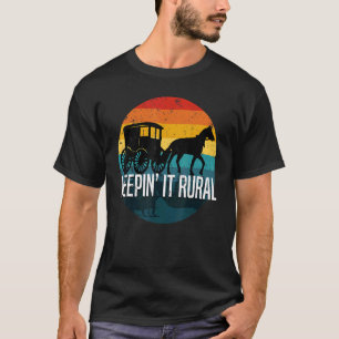 Camiseta Cita Amish Con Caballo Y Buggy Manteniéndolo Real 