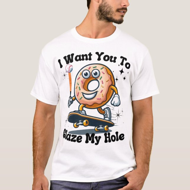 Camiseta Cita Anime Donut Happy Skateboard Basketball (Anverso)