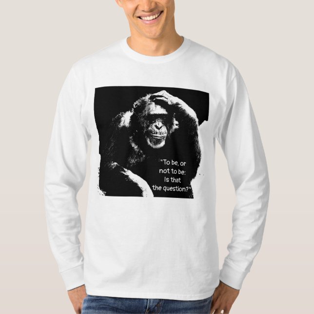Camiseta Cita arte pop pensando en la larga manga de los ho (Anverso)
