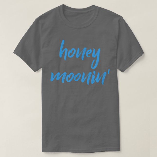 Camiseta Cita azul de miel Moonin para parejas en viaje de  (Diseño del anverso)