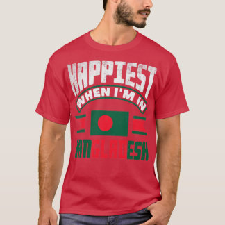 Camiseta Cita bangladesí bangladesí con bandera