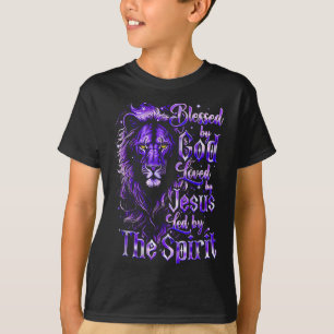 Camiseta Cita Bendecida Por Dios Amada Por Jesús Guiada Por