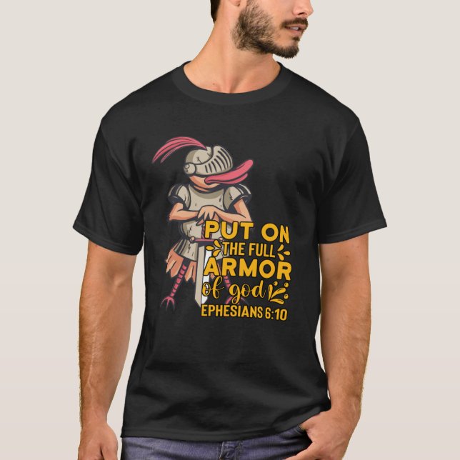 Camiseta Cita Bíblica Armadura de Dios Efesios 611 Pascua d (Anverso)