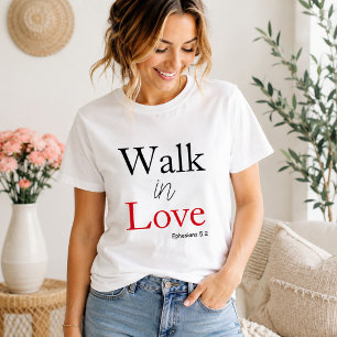 Camiseta Cita Bíblica Camina en Amor