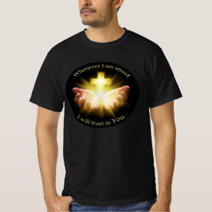 Camiseta Cita bíblica con manos cruzadas