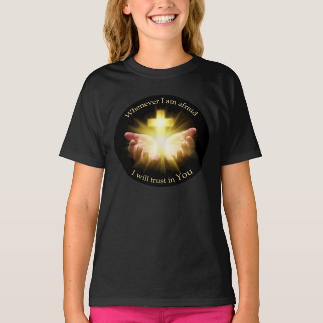 Camiseta Cita bíblica con manos cruzadas (Anverso)