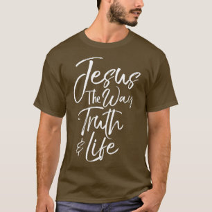 Camiseta Cita bíblica versa mens Jesus the Way the Truth