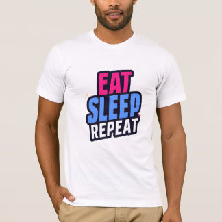Camiseta Cita-camiseta - Comer Tee de repetición de sueño