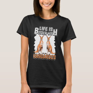 Camiseta Cita canguro La vida es mejor con los canguros