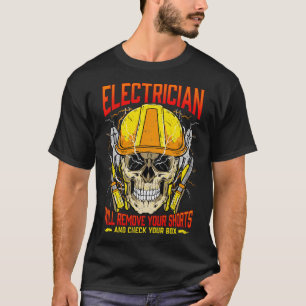 Camiseta Cita cómica a electrista que cita humor a electric
