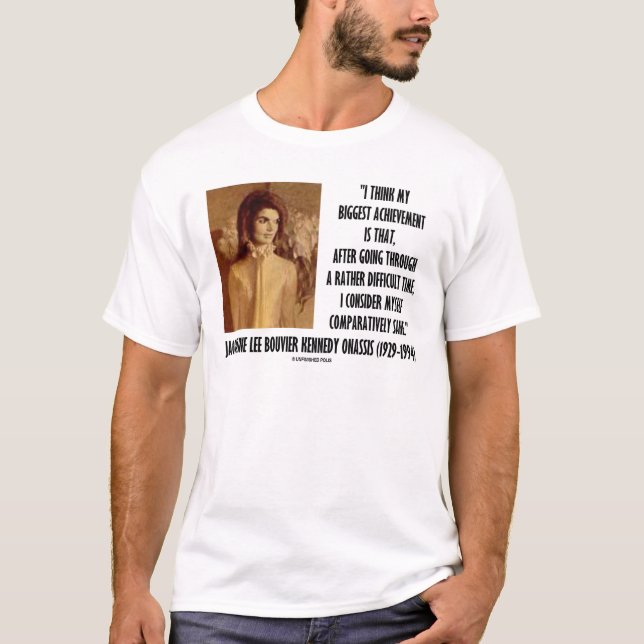 Camiseta Cita comparativamente sana del retrato de Jackie (Anverso)
