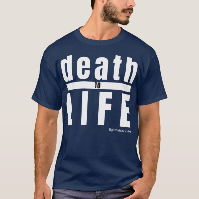 Camiseta Cita cristiana 246 sobre la muerte a los efesios (Anverso)