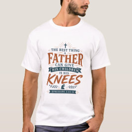 Camiseta Cita cristiana de padre orando de rodillas