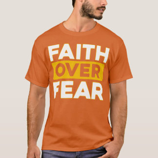 Camiseta Cita cristiana Fe sobre el miedo vintage