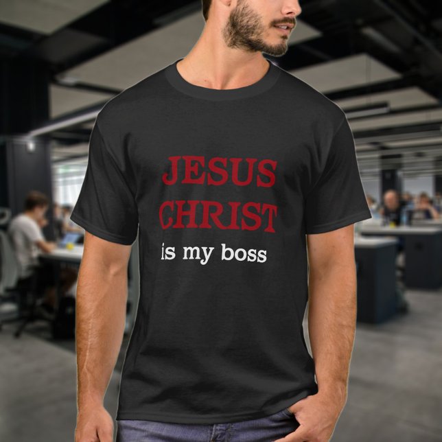 Camiseta Cita cristiana Jesucristo es mi Biblia Jefe (Subido por el creador)