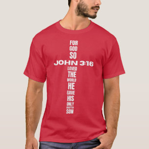 Camiseta Cita cristiana Jesús Biblia religiosa VerseJohn 3