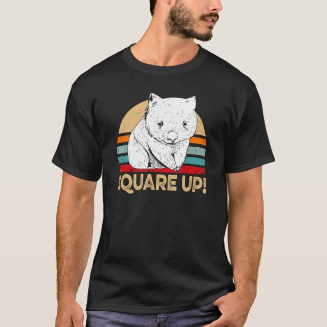 Camiseta Cita Cuadrada Para Un Nerd De Wombat (Anverso)