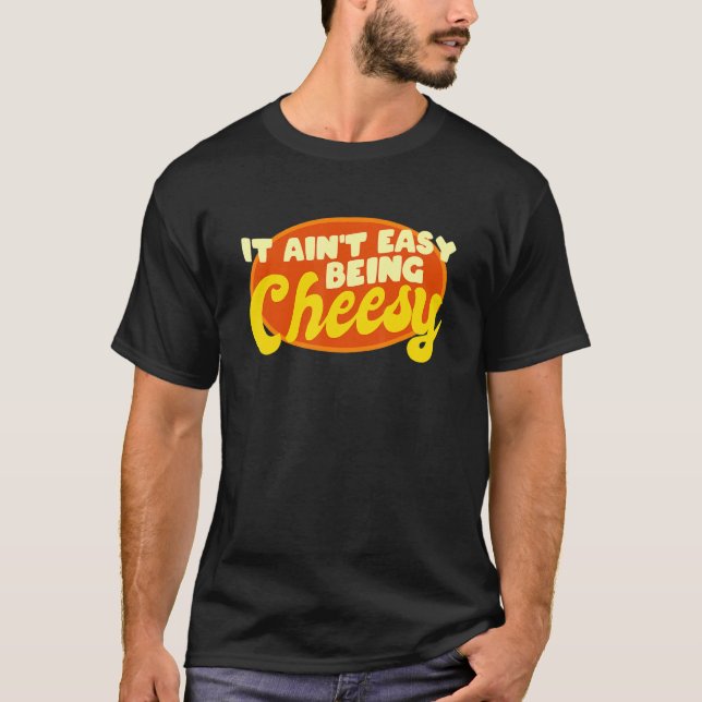 Camiseta Cita cursi de comida quesa no es fácil (Anverso)