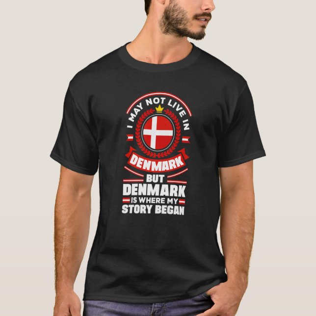 Camiseta Cita danesa de bandera de Dinamarca (Anverso)