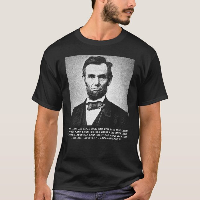 Camiseta Cita de Abraham Lincoln - Alemán (Anverso)