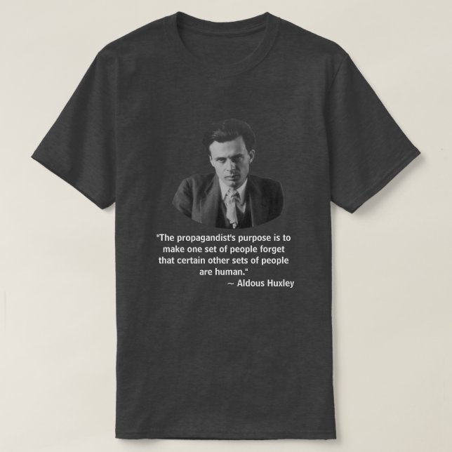 Camiseta Cita de Aldous Huxley (Diseño del anverso)