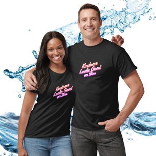 Camiseta Cita de amabilidad Personalizable Negro
