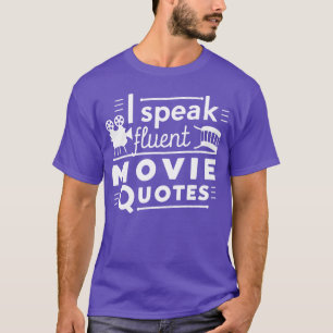 Camiseta Cita de amante del cine silueta minimalista divert