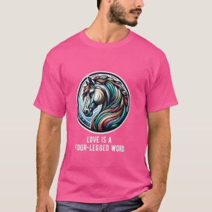 Camiseta Cita de amor a caballo para animal y equitación L