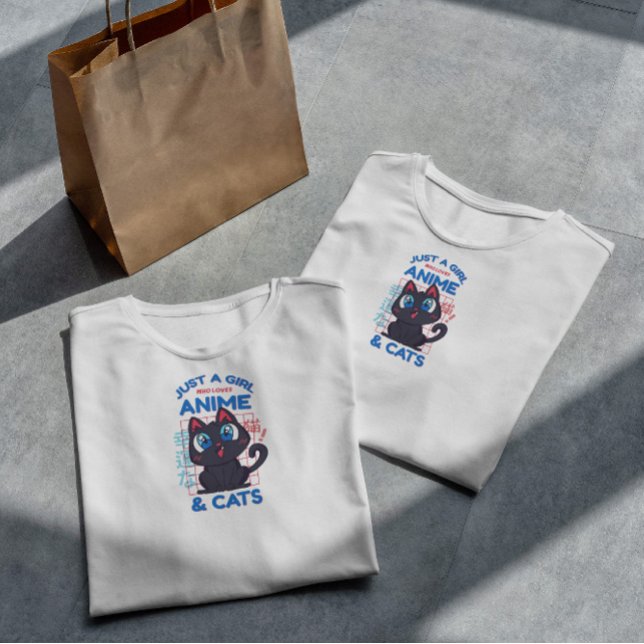Camiseta Cita de amor de Anime Cat (Subido por el creador)