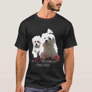 Camiseta Cita de amor para los perros de perro malteses