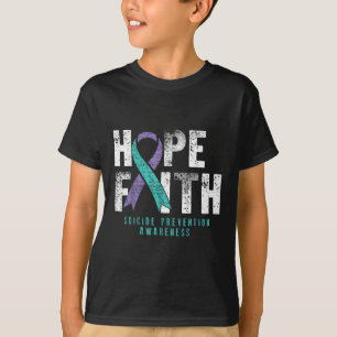 Camiseta Cita de angustia Fe Esperanza Prevención del suici
