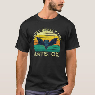 Camiseta Cita de animales de murciélago con forma de vintag