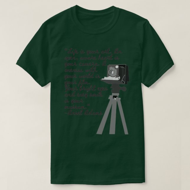 Camiseta Cita de Ansel Adams  (Diseño del anverso)
