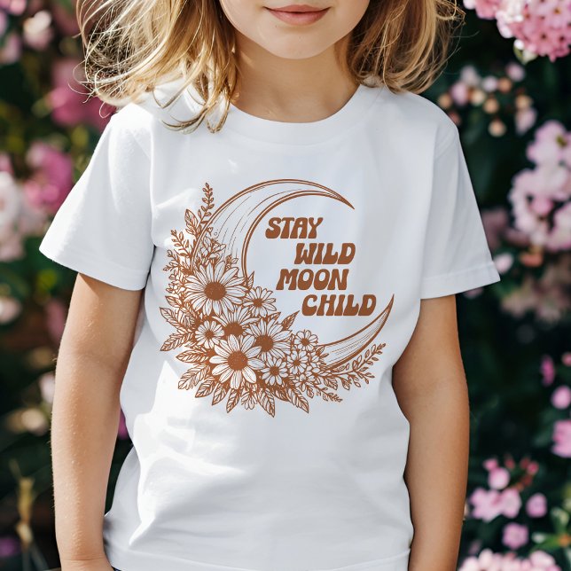 Camiseta Cita de arte Retro Boho Wild Flower Moon Floral Li (Subido por el creador)