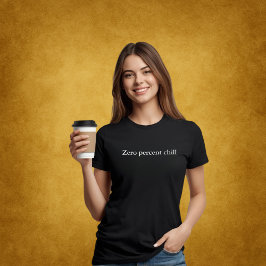 Camiseta cita de atuendo estético Cero por ciento frío