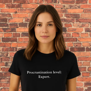 Camiseta cita de atuendo estético Nivel de postergación