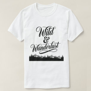 Camiseta Cita de aventuras de montaña Wild and Wanderlust M
