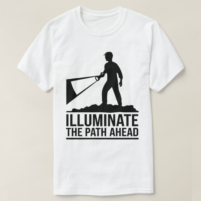 Camiseta Cita de aventuras motivacionales Iluminar el camin (Diseño del anverso)