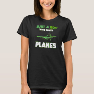 Camiseta Cita De Avión Para Boys Aircraft Flying Plano