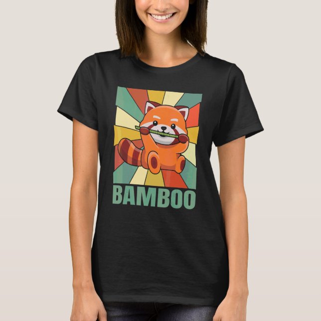 Camiseta Cita De Bambú Para Un Experto De Panda Rojo (Anverso)