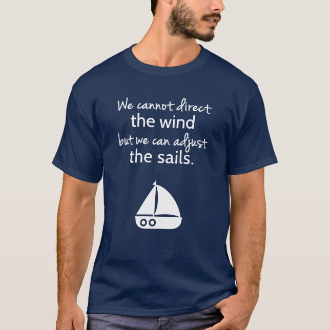 Camiseta Cita de barco de vela con mentalidad positiva (Anverso)
